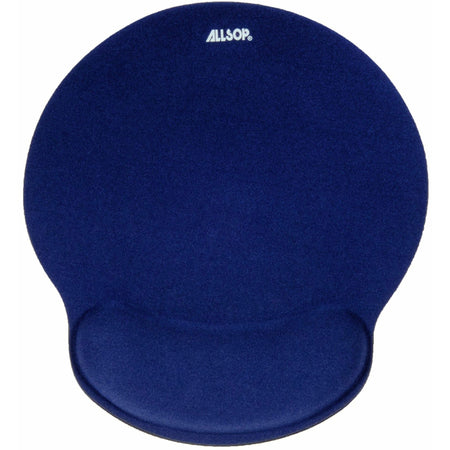 Allsop ComfortFoam Memory Foam Mouse Pad with Wrist Rest - 1" Height x 9" Width x 10" Depth - Blue - Memory Foam - Stress Resistant - Mouse - 1 Each