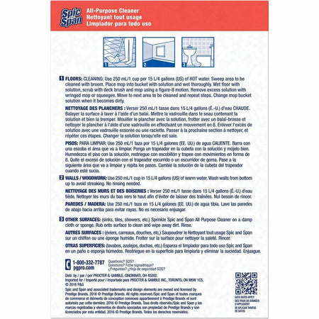 Spic and Span All-Purpose Cleaner - Rear