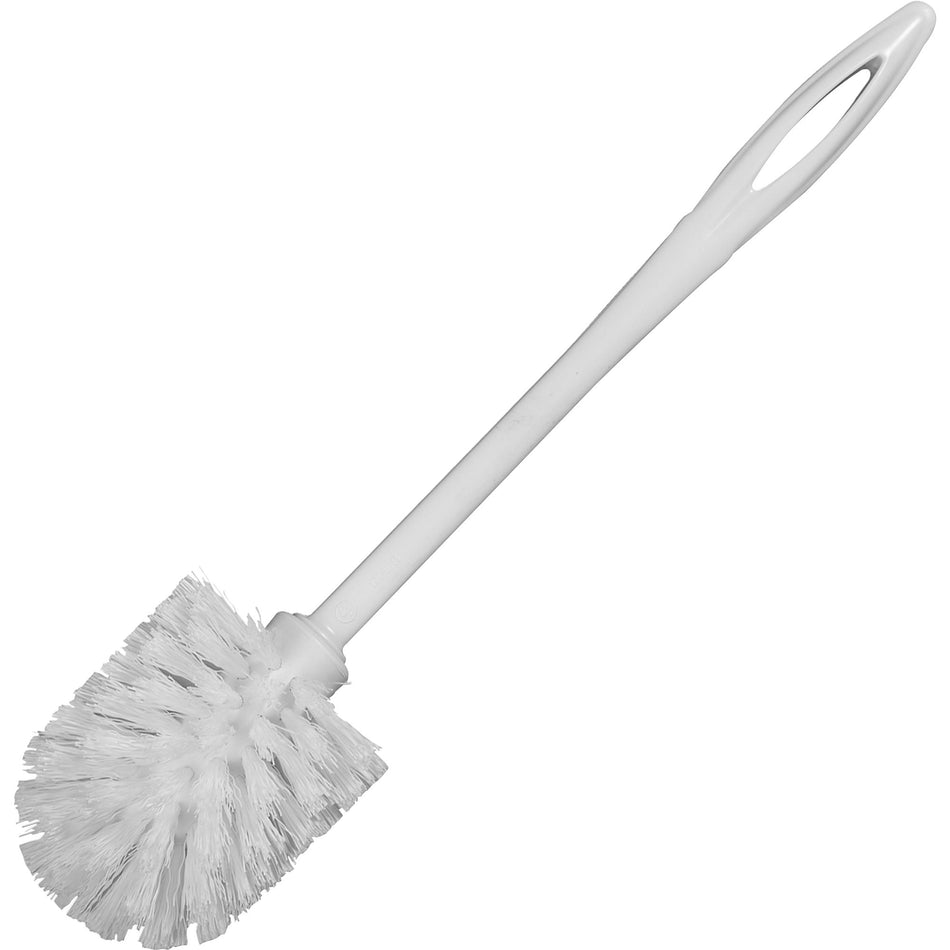 Rubbermaid Commercial Long Handle Toilet Bowl Brush - Polypropylene Bristle - 1.13" Brush Face - 15" Overall Length - Plastic Handle - 1 Each - White