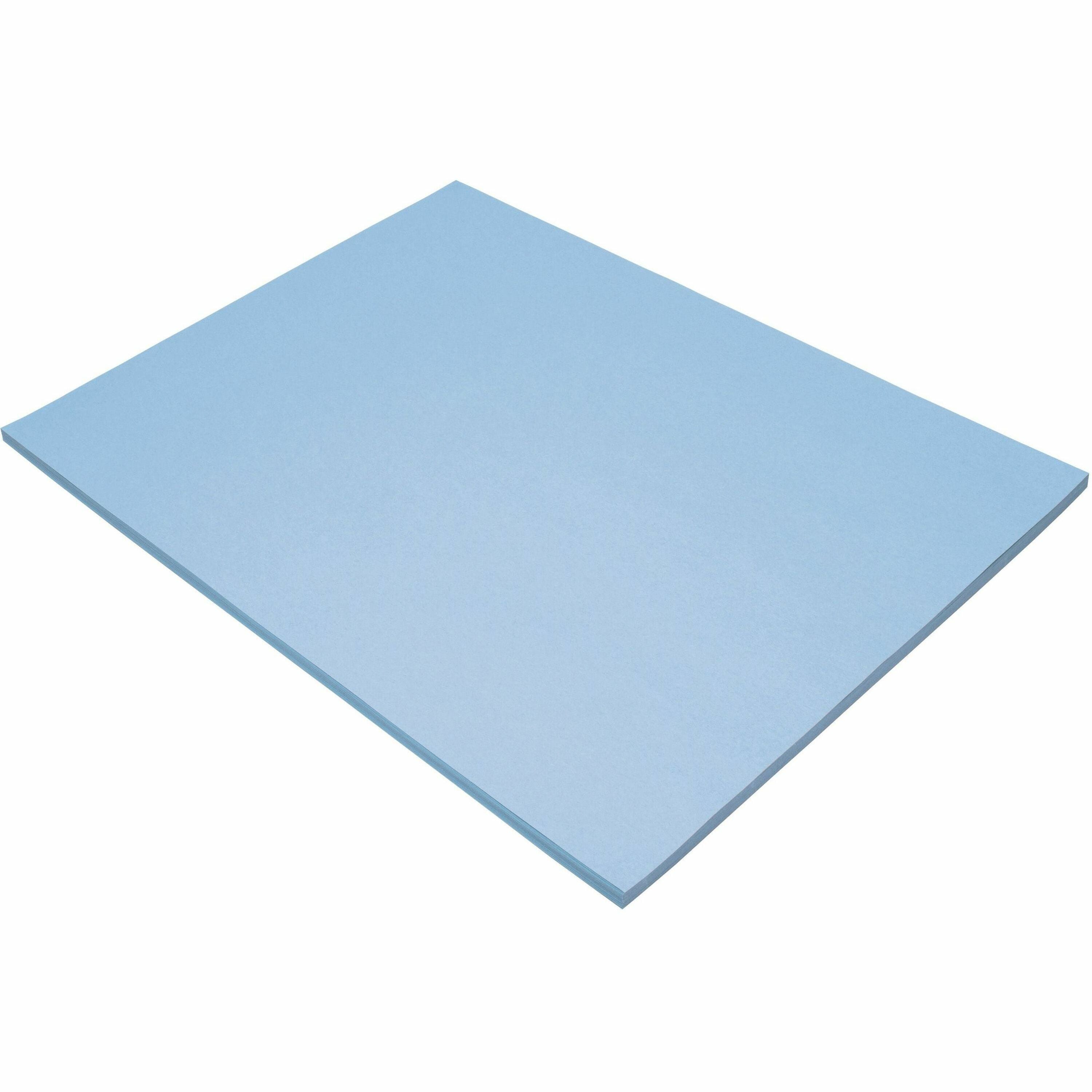 Tru-Ray Construction Paper - Project, Bulletin Board - 24" Width x 18" Length - Sky Blue - Sulphite - 50 / Pack