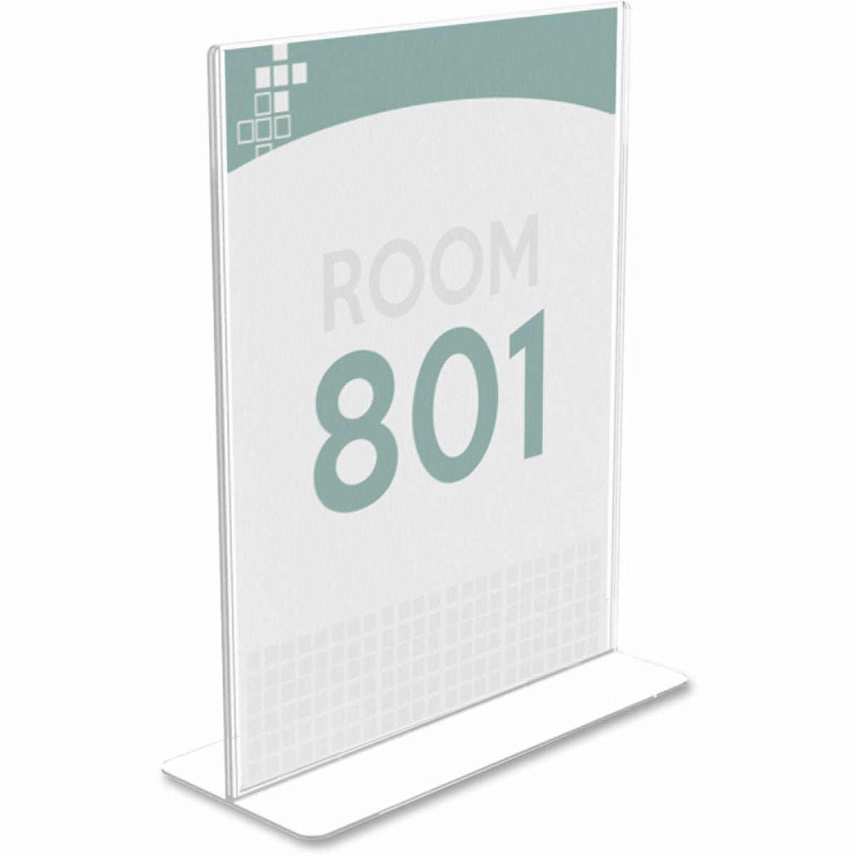 Deflecto Superior Image Double-Sided Sign Holder - Support 8.50" x 11" Media - Plastic - Clear - 1 Each