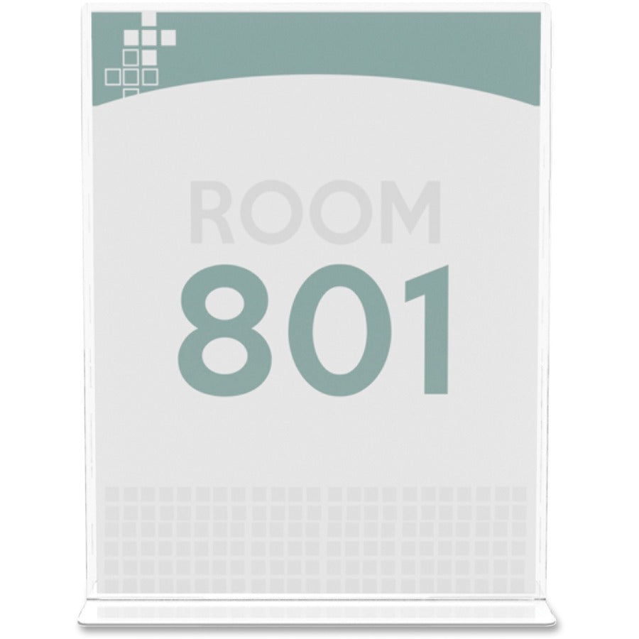 Deflecto Superior Image Double-Sided Sign Holder - Front