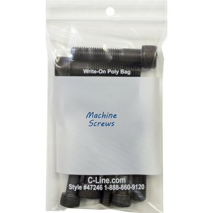 C-Line Small Parts Bags: 6x4" Zipper Closure, 2 mil - 1000/Carton