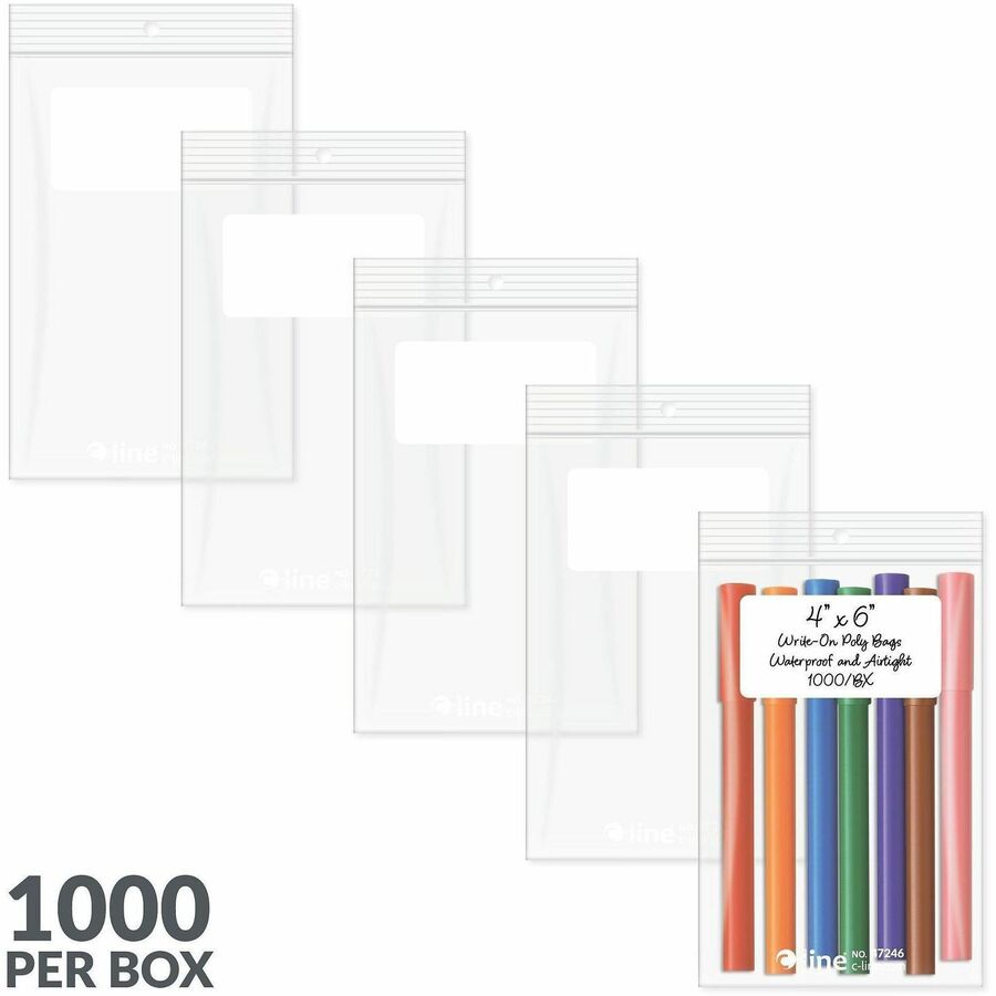 C-Line Write-On Reclosable Small Parts Bags - Alternate-Image1