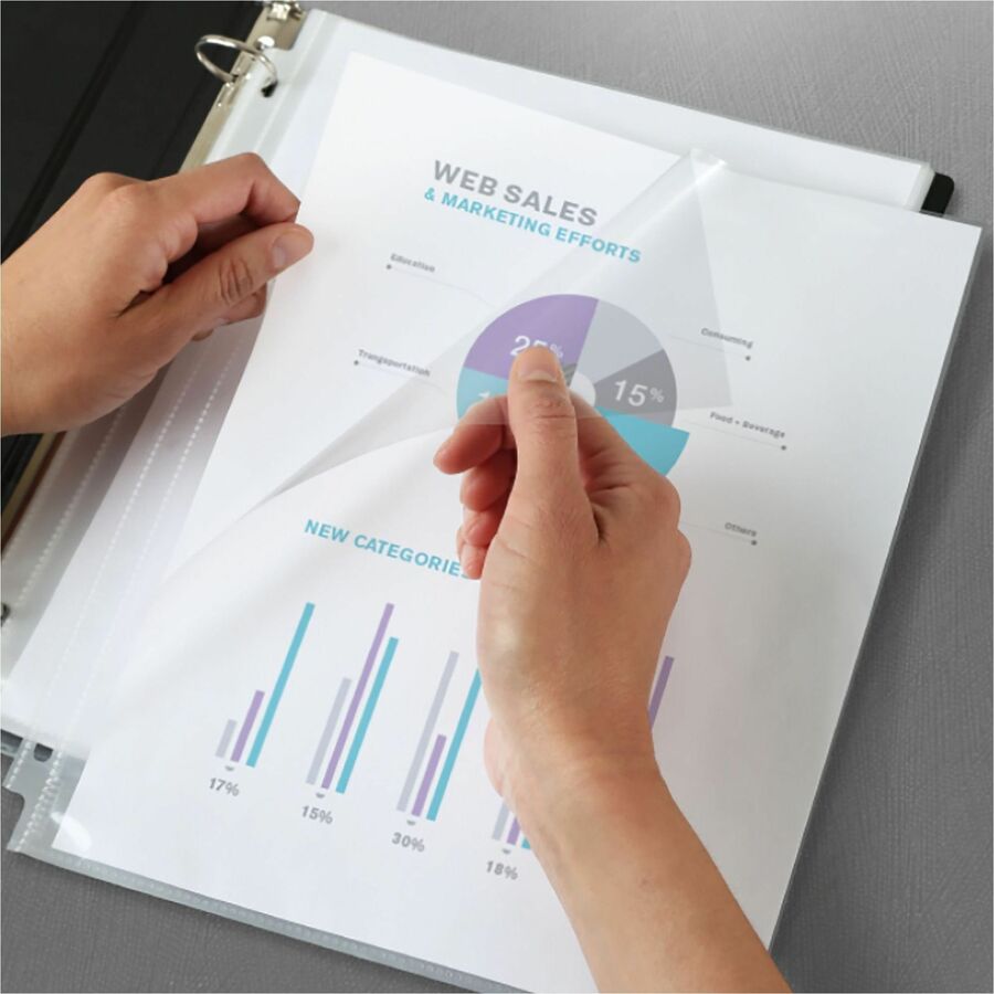 Avery® Quick Load Nonglare Sheet Protectors, Acid-Free, Archival Safe, 50 Protectors - Alternate-Image1