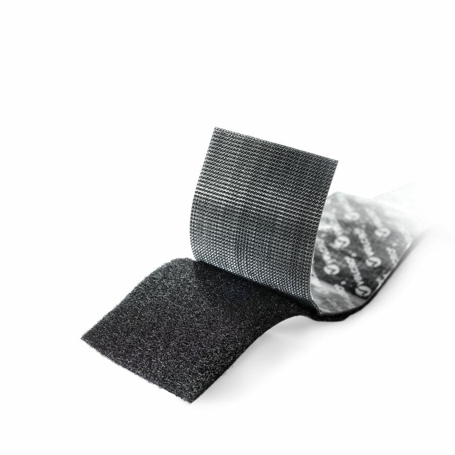 VELCRO®  Industrial Strength 4ft x 2in Roll Black - 4 ft Length x 2" Width - Black - Plastic - Water Resistant, Long Lasting - For Tools, Equipment, Glass, Hanging, Project, Industrial, Garage, Indoor, Outdoor, Mounting, Storing, ... Roll - 1 Roll