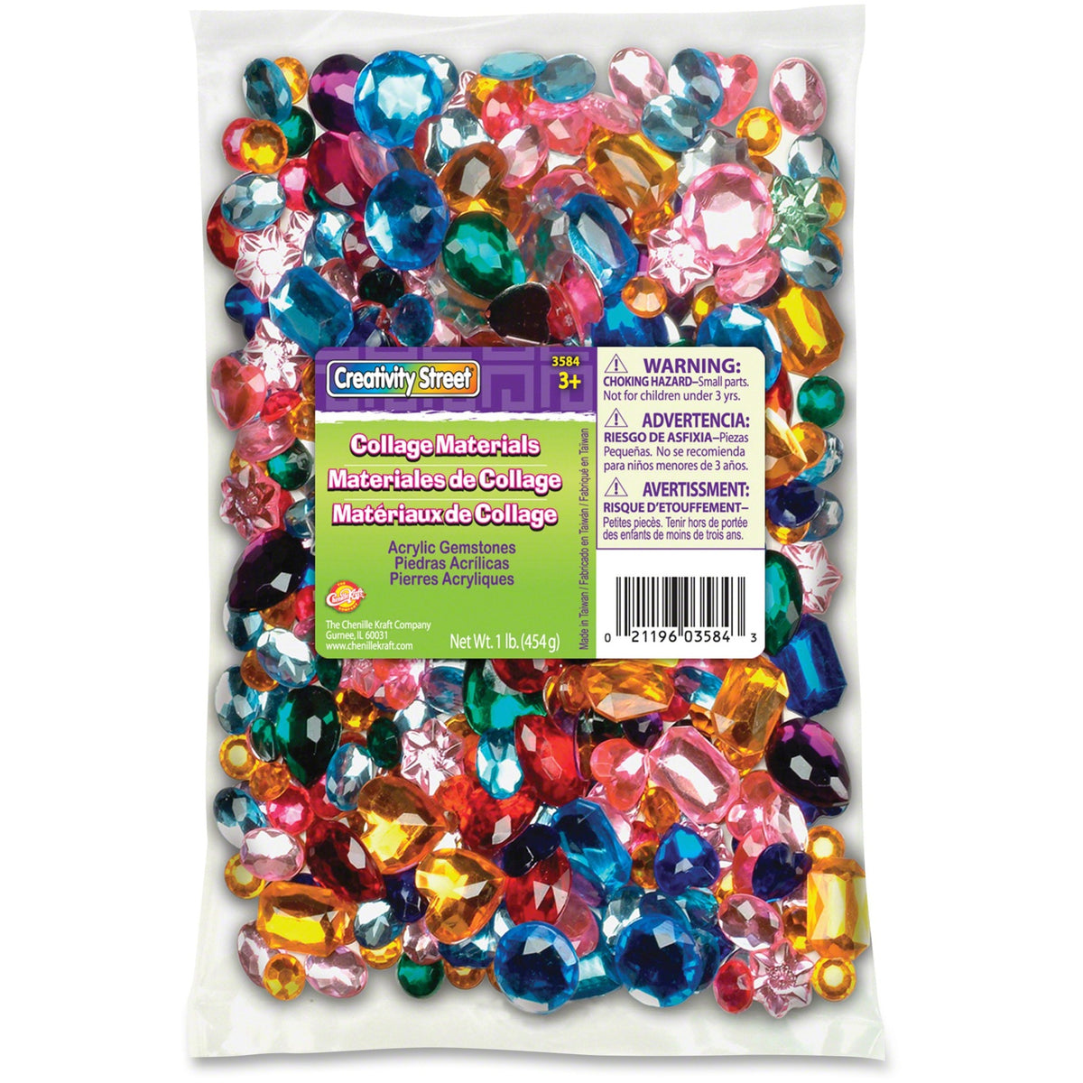 Creativity Street Acrylic Gemstones Classpack - Art - Assorted - 1 Pack