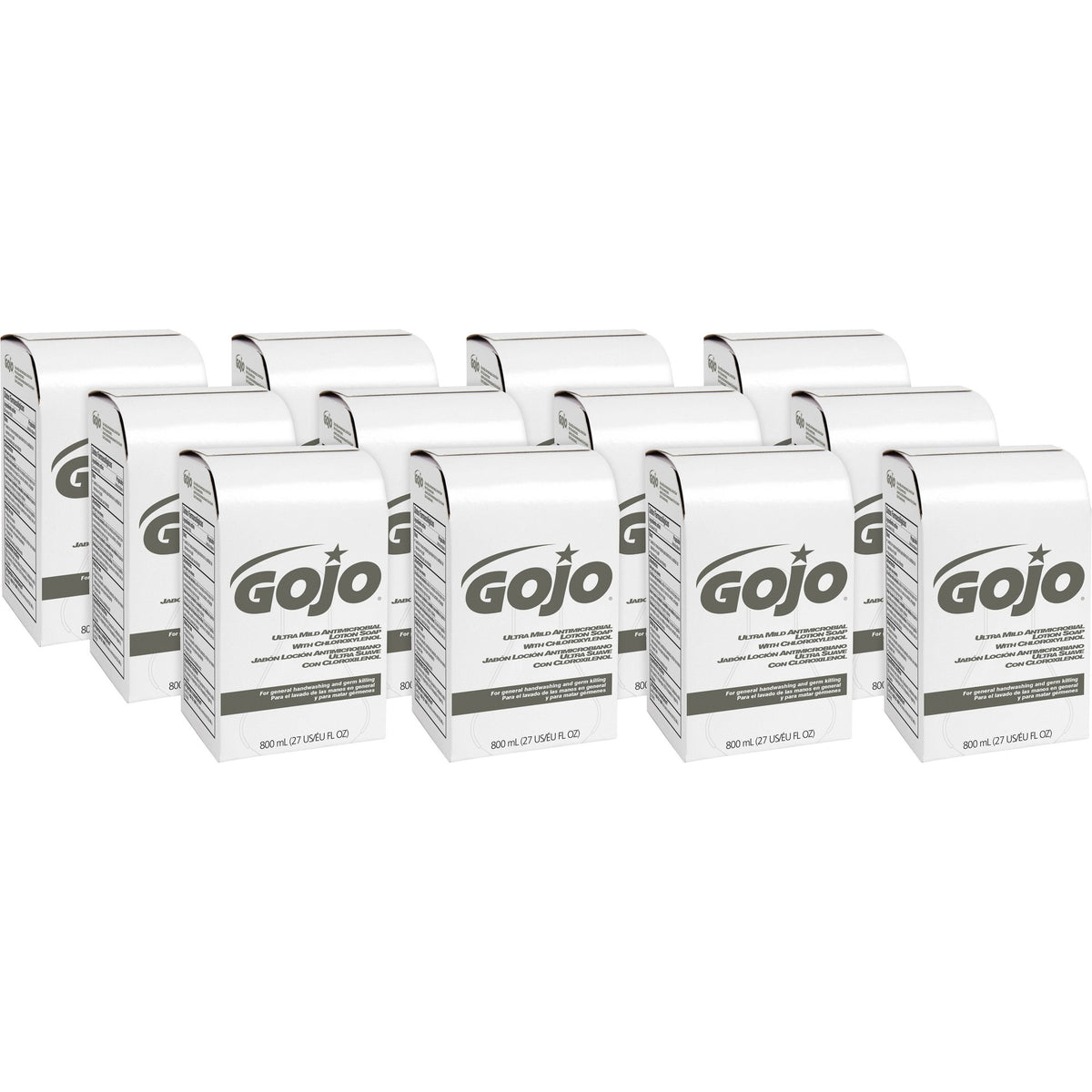 Gojo® Ultra Mild Antimicrobial Lotion Soap Refill - Coconut Scent - 27.05 fl oz - Kill Germs - Hand - White - Leak Proof, Bio-based - 12 / Carton
