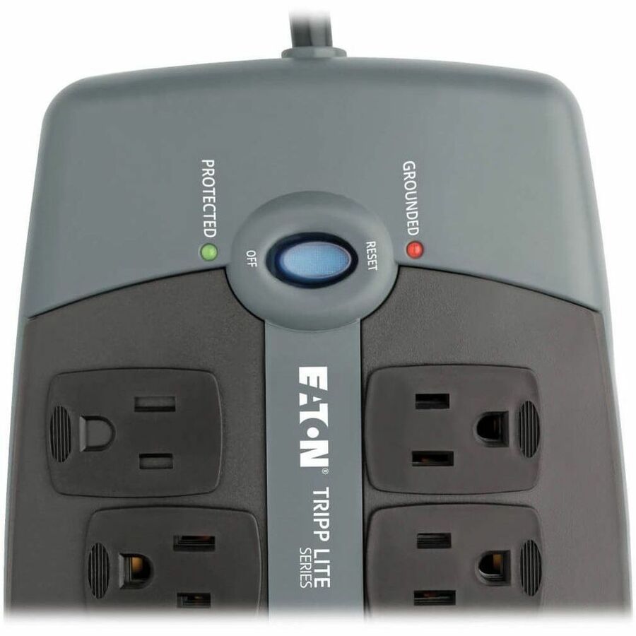 Tripp Lite series 10-Outlet Surge Protector - Silver - NEMA 5-15P - 10 x NEMA 5-15R - 1800 VA - 2395 J - 120 V AC Input - 120 V AC Output - Fax/Modem/Phone - 8 ft