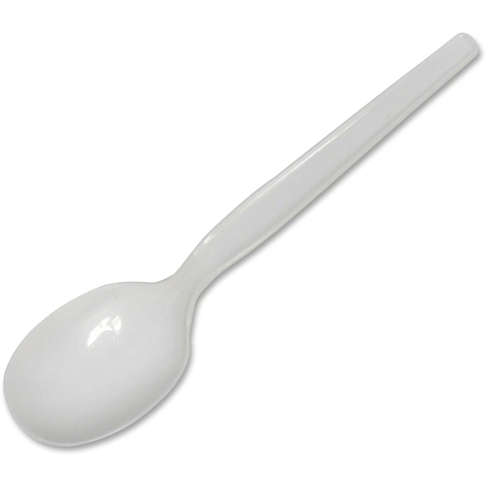 Dixie Medium-weight Disposable Soup Spoons by GP Pro - 1 Piece(s) - Soup Spoon - 1 x Soup Spoon - White - 1000 / Carton