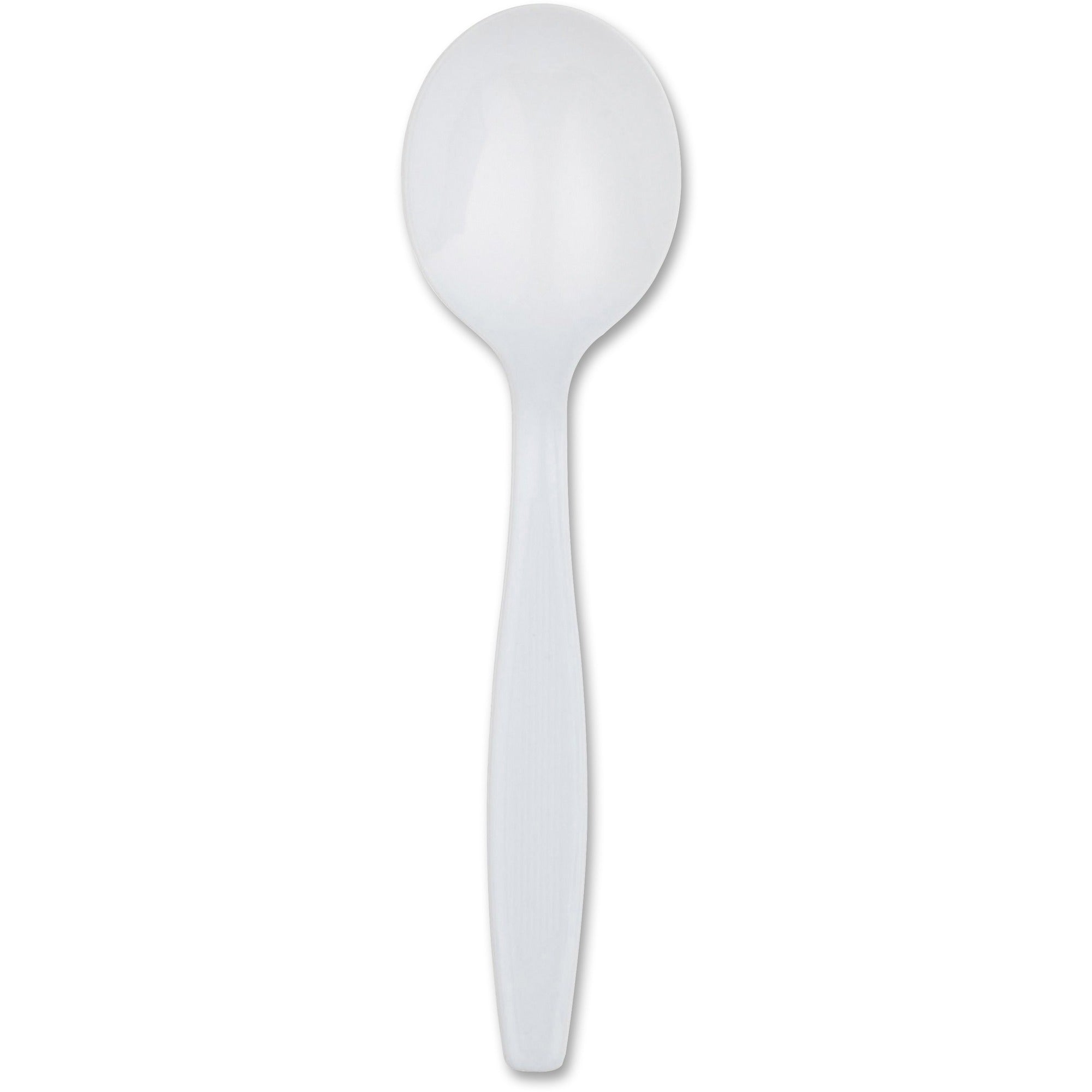 Dixie Heavyweight Disposable Soup Spoons by GP Pro - 1 Piece(s) - Soup Spoon - 1 x Soup Spoon - White - 1000 / Carton