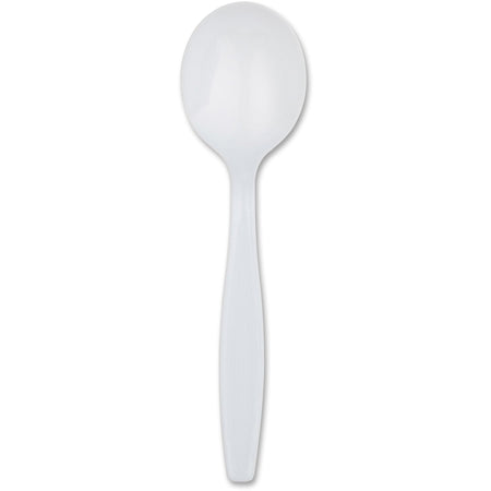 Dixie Heavyweight Disposable Soup Spoons by GP Pro - 1 Piece(s) - Soup Spoon - 1 x Soup Spoon - White - 1000 / Carton
