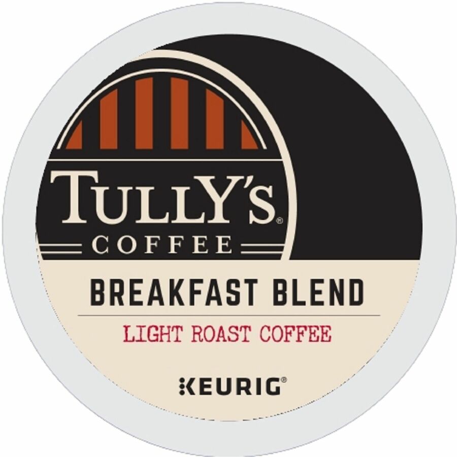 Tully's® Coffee K-Cup, Pod Breakfast Blend Keurig Single-Serve K-Cup Pods, Light Roast Coffee, 24 Count - Compatible with Keurig Brewer - Regular - Light - K-Cup, Pod - Breakfast Blend - Kosher - 24 / Pack