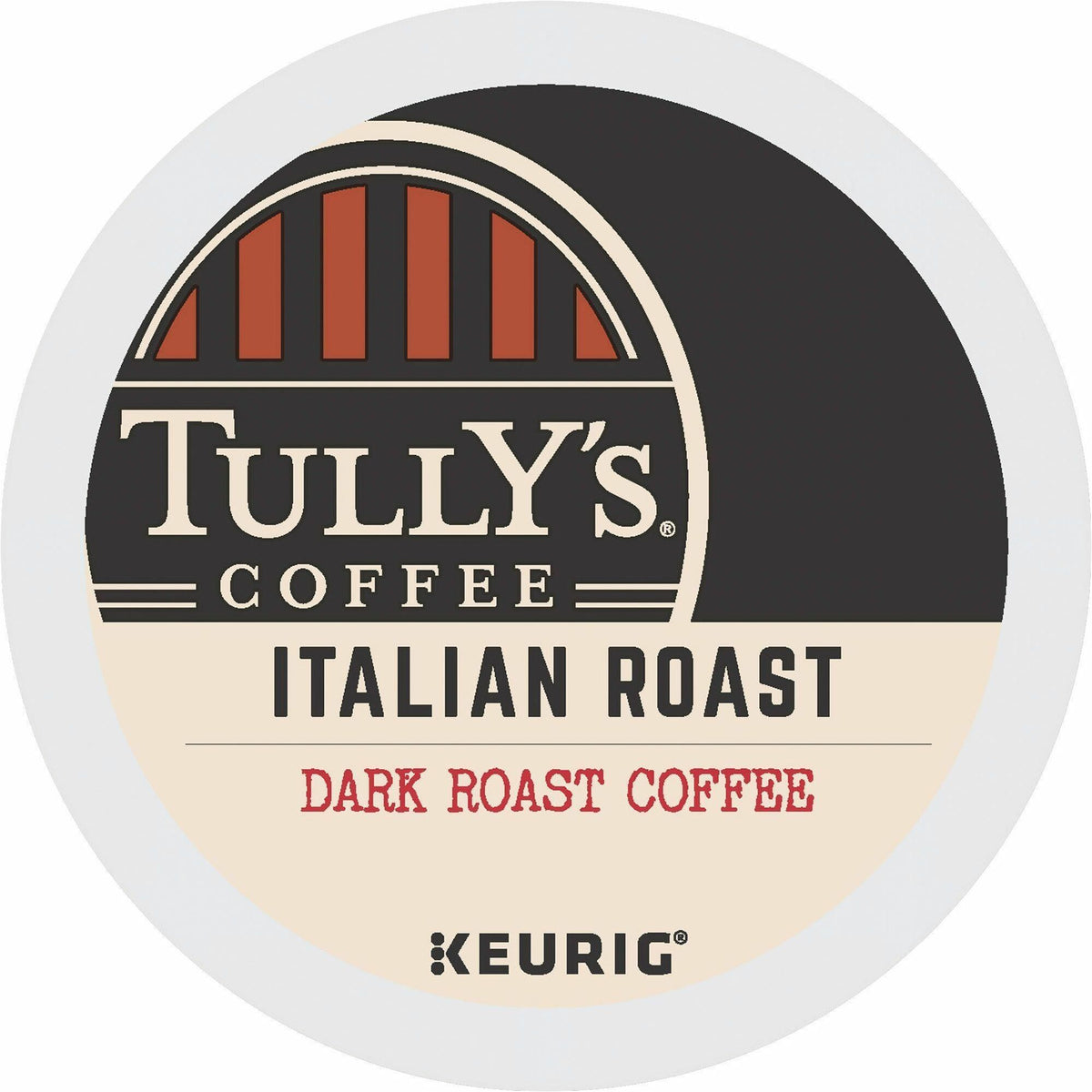 Tully's® Coffee K-Cup Italian Roast Coffee - Compatible with Keurig Brewer - Regular - Dark - K-Cup - 24 / Box