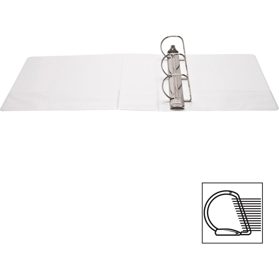 Business Source Basic D-Ring White View Binders - Top