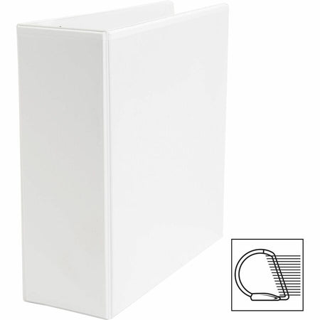 Business Source Basic D-Ring White View Binders - Left