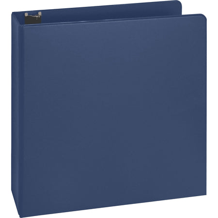 Business Source Basic Round Ring Binders - 2" Binder Capacity - Letter - 8 1/2" x 11" Sheet Size - Fastener(s): Round Ring - Vinyl - Dark Blue - 1.52 lb - 1 Each