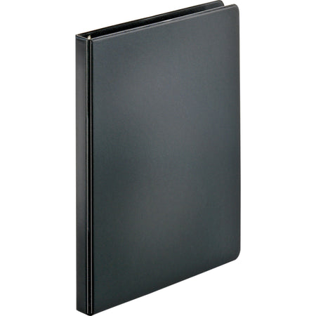 Business Source Basic Round Ring Binders - 1/2" Binder Capacity - Letter - 8 1/2" x 11" Sheet Size - 125 Sheet Capacity - 3 Ring(s) - Fastener(s): Round Ring - Polypropylene, Chipboard - Black - 8.96 oz - Sturdy - 1 Each