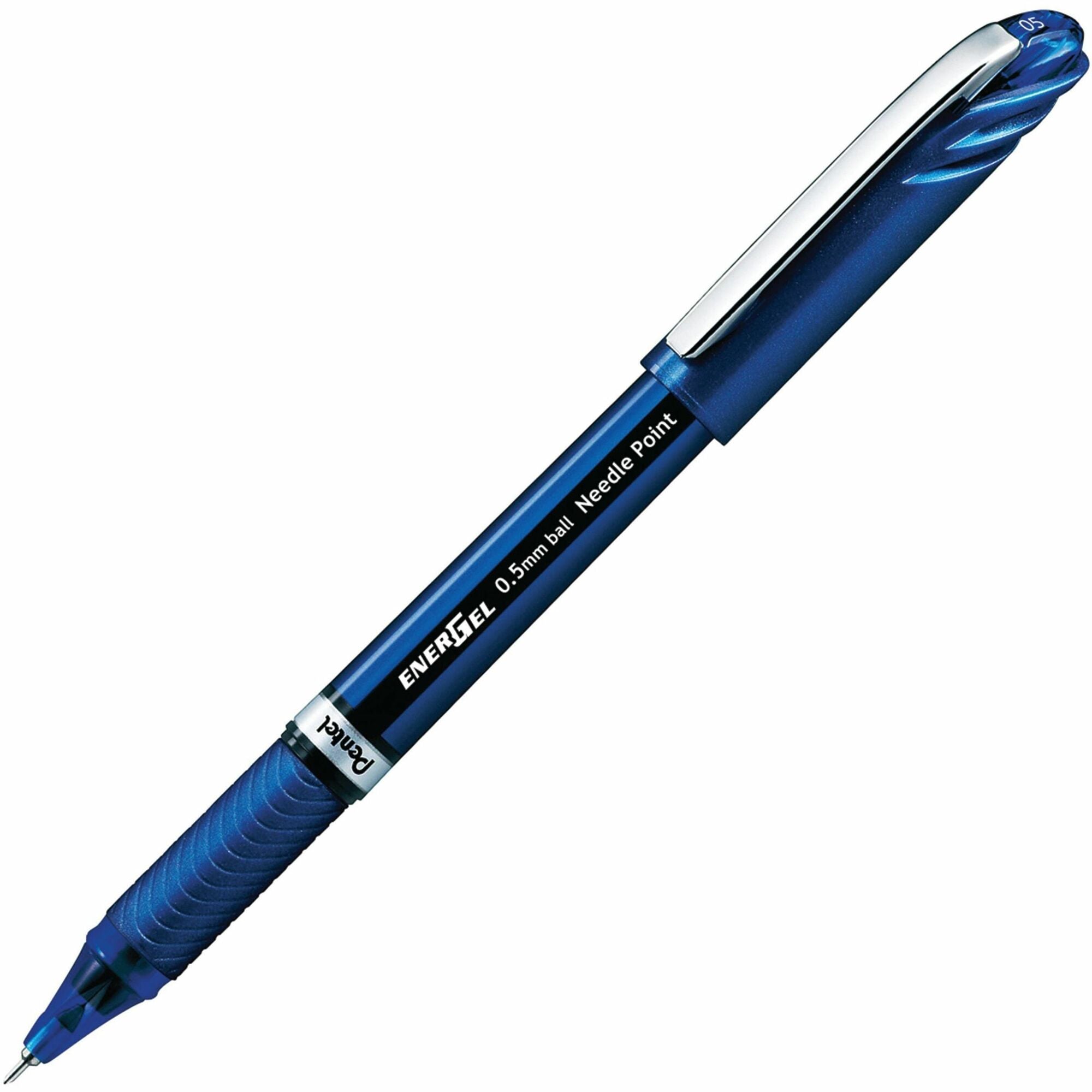 EnerGel NV Liquid Gel Pens: 0.5mm Fine Needle Point Blue Ink - Pens