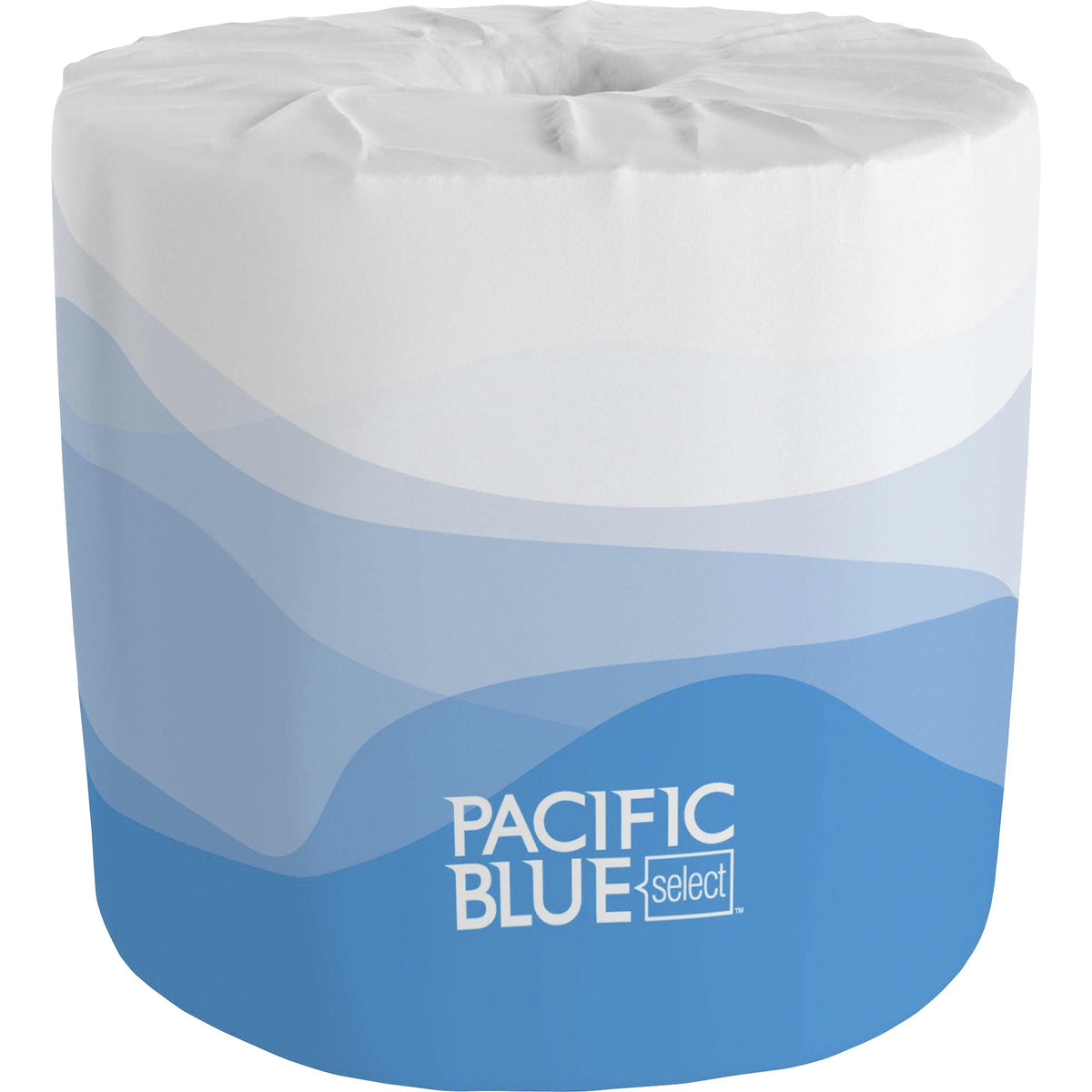 Pacific Blue Select Standard Roll Embossed Toilet Paper - 2 Ply - 4" Width x 4.05" Length - 550 Sheets/Roll - White - 80 / Carton