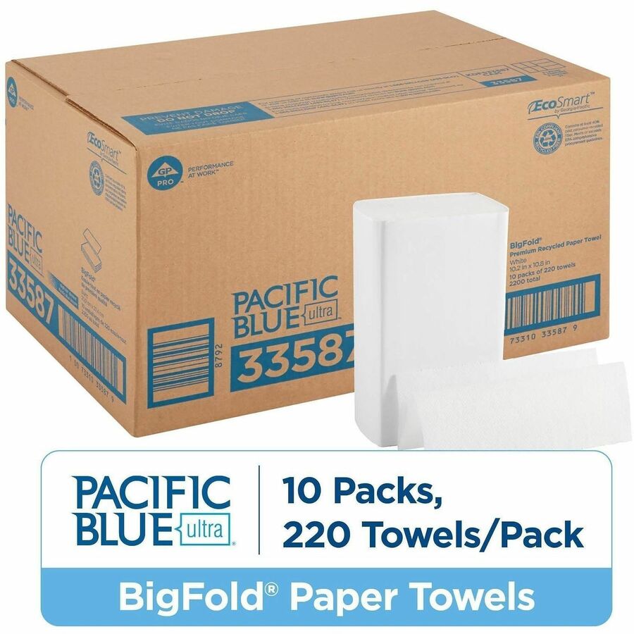 Pacific Blue Ultra Bigfold Premium Recycled Paper Towels - Alternate-Image1