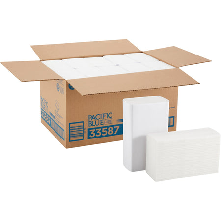 Pacific Blue Ultra Bigfold Premium Recycled Paper Towels - 1 Ply - 10.20" Width x 10.80" Length - White - Paper - 220/Pack - 10 / Carton