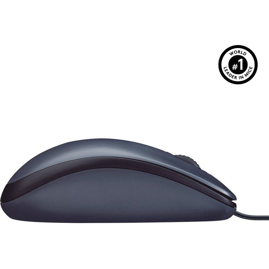 Logitech B100 Optical USB Mouse - Optical - Cable - Black - USB - 800 dpi - Scroll Wheel - 3 Button(s) - Symmetrical - 1 Each