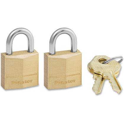 Master Lock Brass Tumbler Locks - 0.16’’ Shackle - 2 Pack