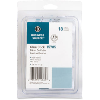 Business Source Value Pack Glue Sticks - 0.26 oz - White - 18 / Pack