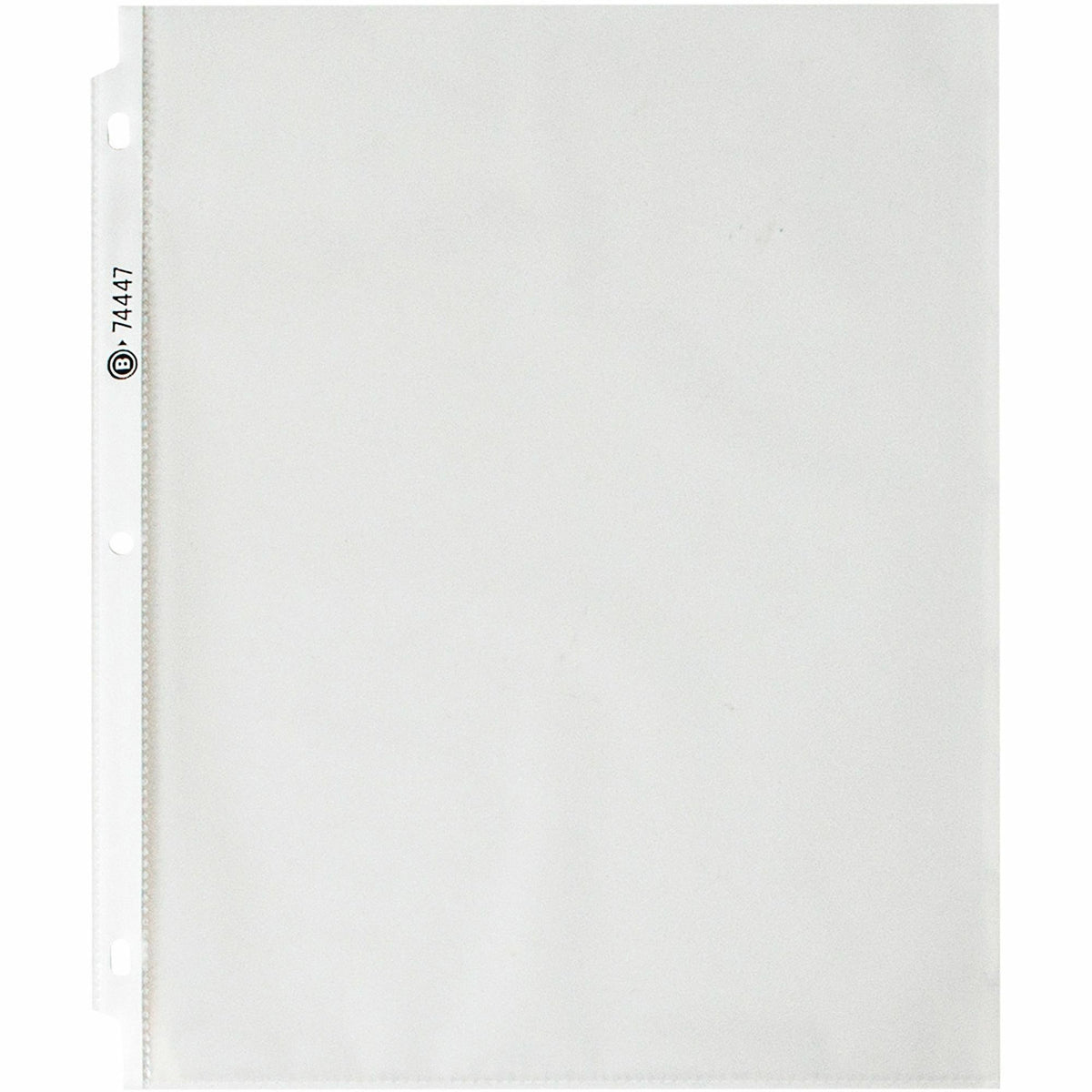 Business Source Economy Weight Sheet Protectors - 11" Height x 9" Width x 2 mil Thickness - For Letter 8 1/2" x 11" Sheet - Ring Binder - Rectangular - Semi Clear - Polypropylene - 100 / Pack