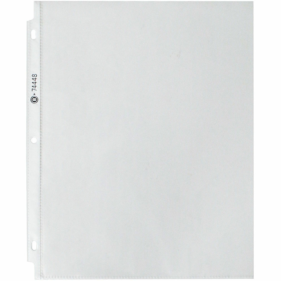 Business Source Economy Weight Sheet Protectors - 11" Height x 9" Width x 2 mil Thickness - For Letter 8 1/2" x 11" Sheet - Ring Binder - Rectangular - Semi Clear - Polypropylene - 200 / Box