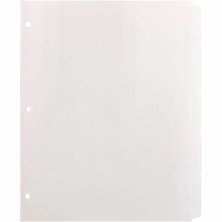 Business Source Reinforced Hole Punched Indexes - 5 Write-on Tab(s) - 5 Tab(s)/Set - 3 Hole Punched - White Divider - 100% Recycled - Non-laminated, Mylar Reinforcement - 36 / Box