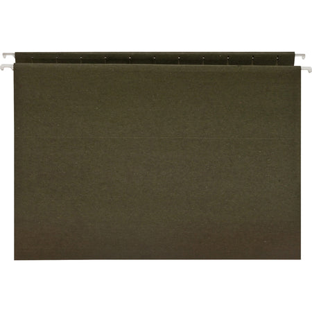 Business Source Letter Recycled Hanging Folder - 8 1/2" x 11" - 11 pt. - Green - 100% Recycled - 25 / Box