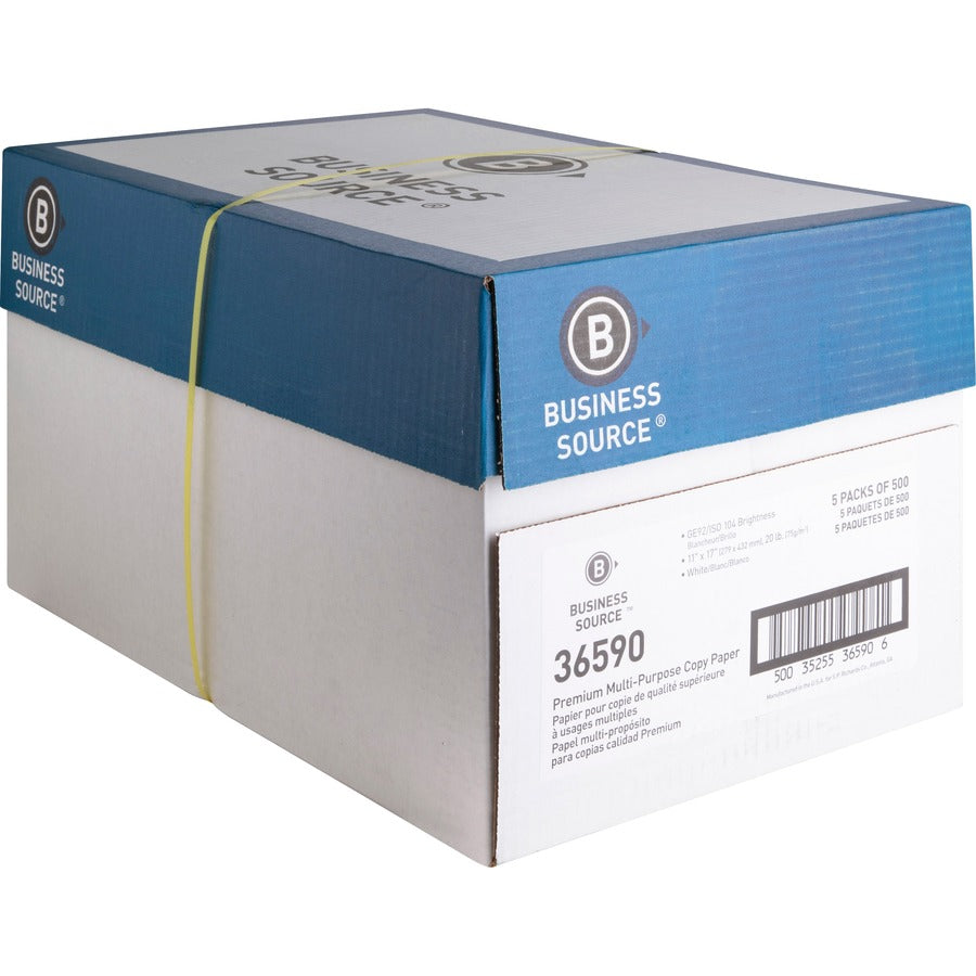 Business Source Premium Multipurpose Copy Paper - White - Right