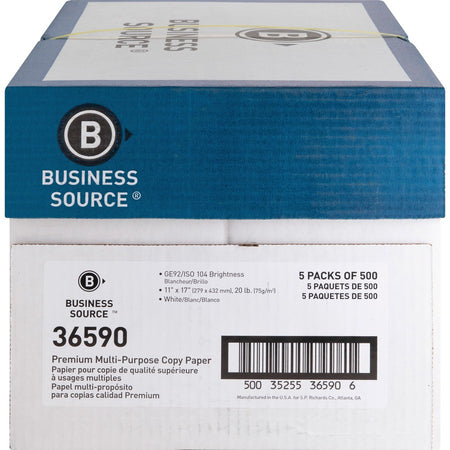 Business Source Premium Multipurpose Copy Paper - White - Front