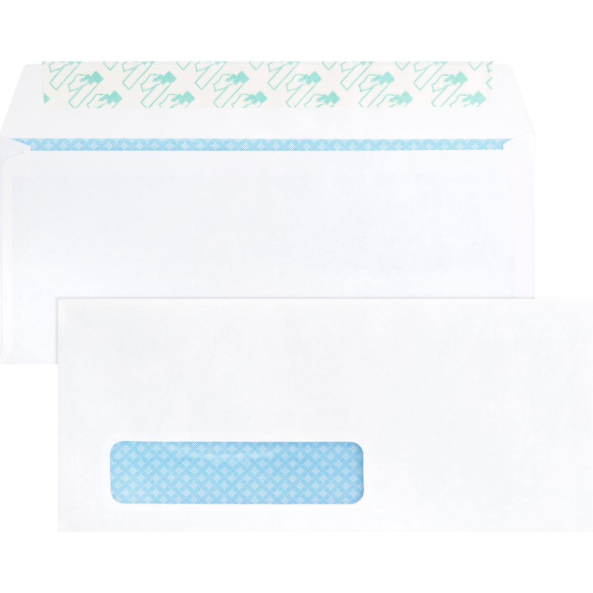 Business Source Security Tint Window Envelopes - Business - #10 - 9 1/2" Width x 4 1/8" Length - Peel & Seal - White - Wove - 500 / Box