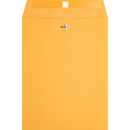 Business Source Heavy-duty Clasp Envelopes - Clasp - #90 - 9" Width x 12" Length - 28 lb - Clasp - Kraft - Kraft - 100 / Box