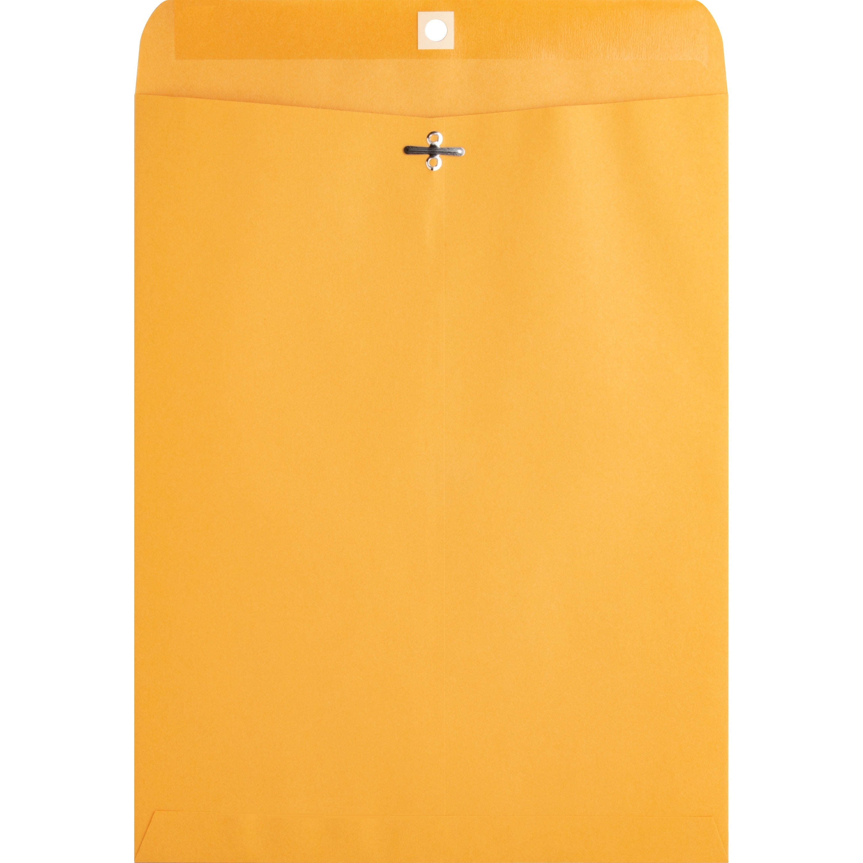 Business Source Heavy-duty Clasp Envelopes - Clasp - #97 - 10" Width x 13" Length - 28 lb - Clasp - Kraft - Kraft - 100 / Box