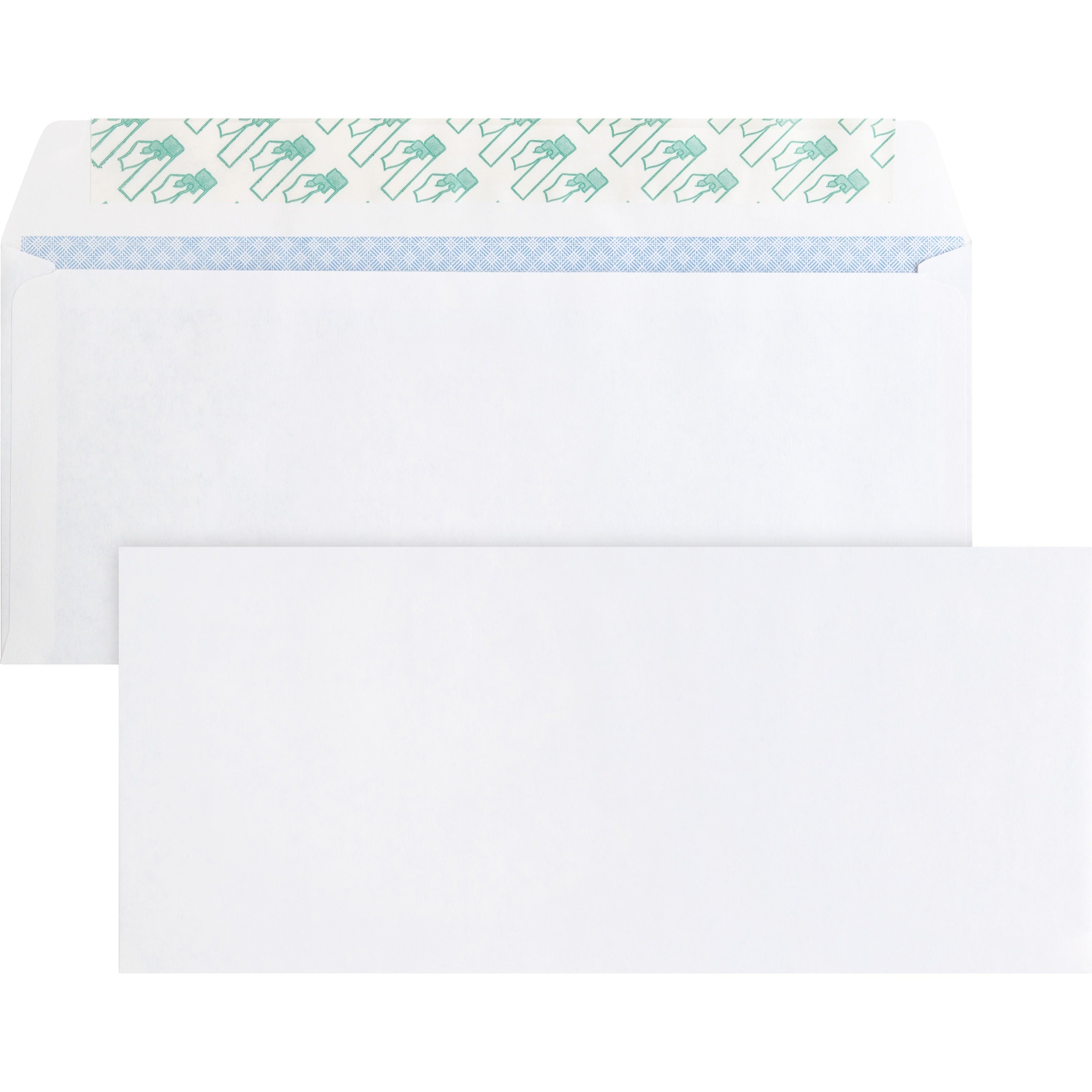 Business Source Regular Tint Peel/Seal Envelopes - Business - #10 - 9 1/2" Width x 4 1/8" Length - 24 lb - Peel & Seal - White - Wove - 500 / Box
