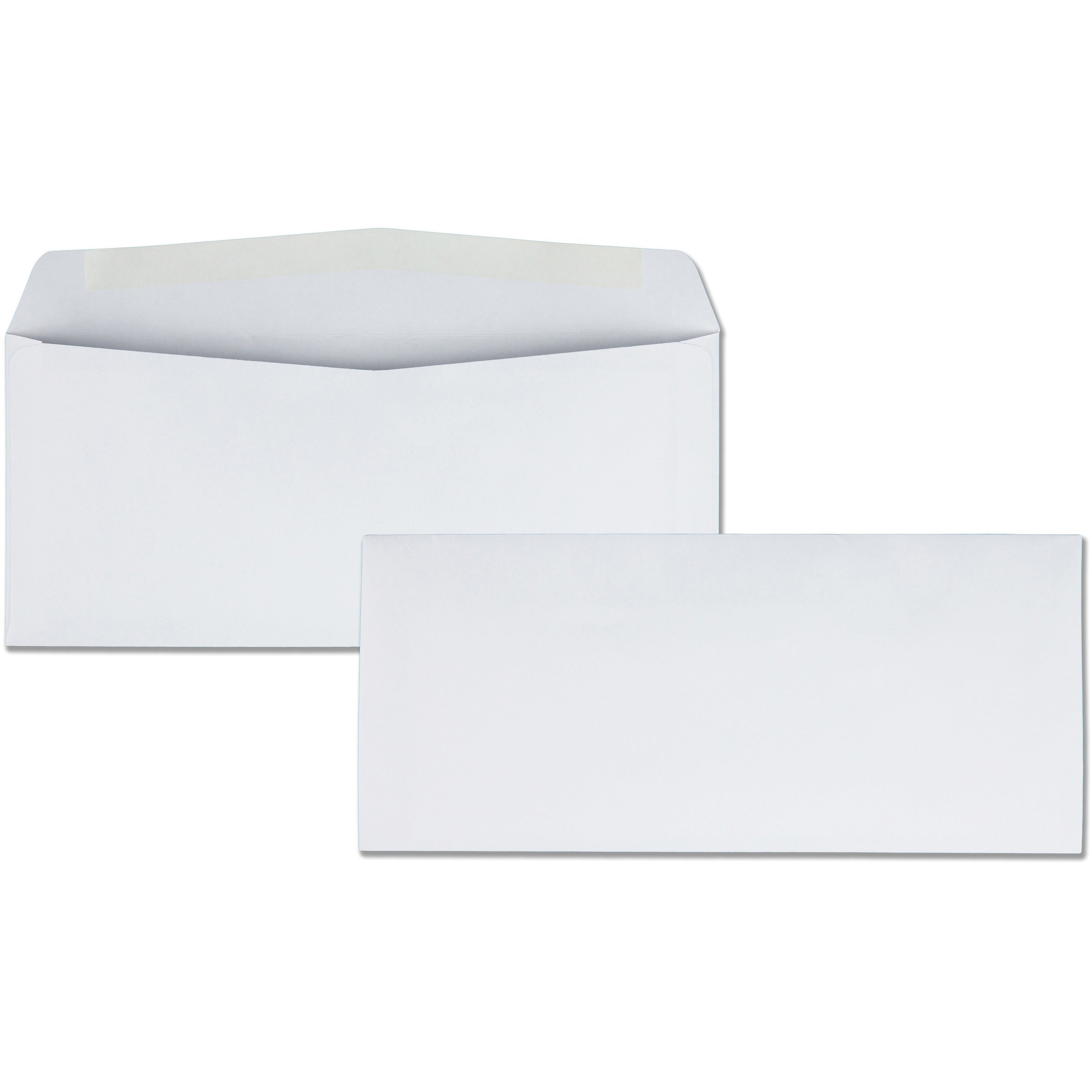 Business Source Regular Business Envelopes - Commercial - #10 - 9 1/2" Width x 4 1/8" Length - 24 lb - Gummed - White - Wove - 500 / Box