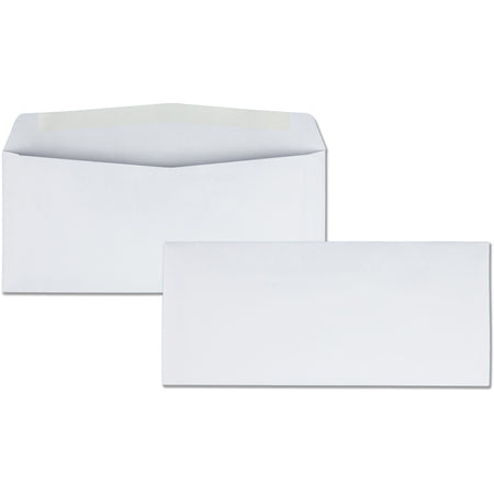 Business Source Regular Business Envelopes - Commercial - #10 - 9 1/2" Width x 4 1/8" Length - 24 lb - Gummed - White - Wove - 500 / Box