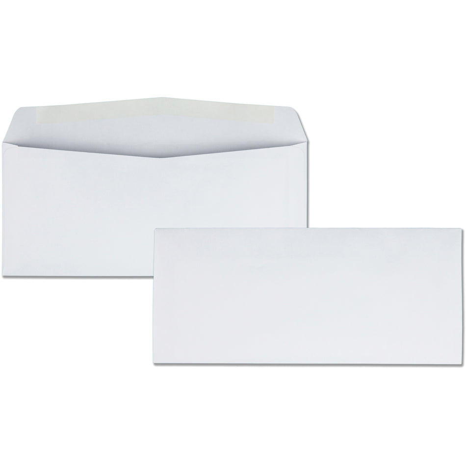 Business Source Regular Business Envelopes - Commercial - #10 - 9 1/2" Width x 4 1/8" Length - 24 lb - Gummed - White - Wove - 500 / Box