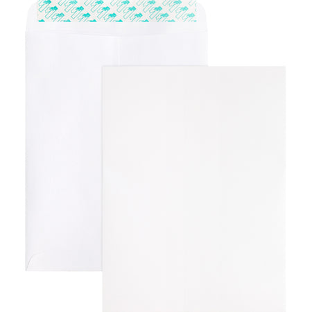 Business Source Self Sealing Catalog Envelope - Catalog - 9" Width x 12" Length - 28 lb - Peel & Seal - White - Wove - 100 / Box