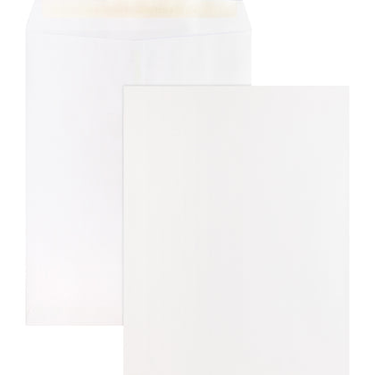 Business Source Self Sealing Catalog Envelopes - 10x13 - 28 lb - White - 100/Box - Large Format