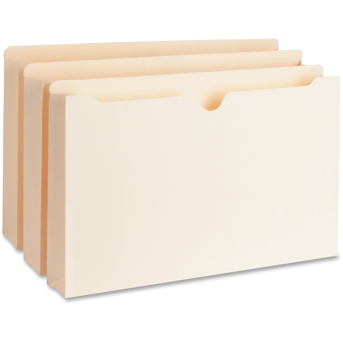 Business Source Straight Tab Cut Legal Recycled File Pocket - 8 1/2" x 14" - 2" Expansion - 11 pt. - Manila - Slip Resistant, Reinforced Tab, Heavyweight Cover - 10% Recycled - 50 / Box