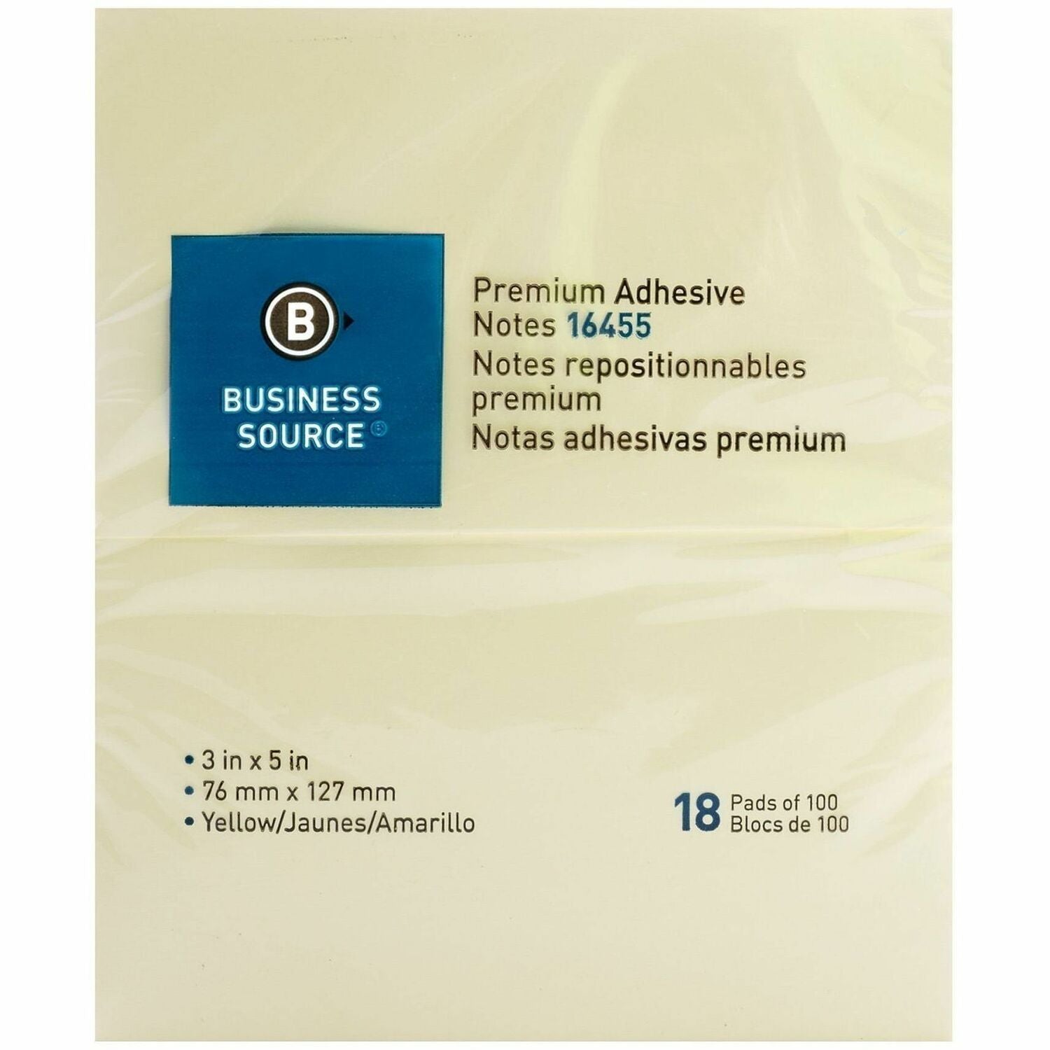 Business Source Repositionable Notes - 1500