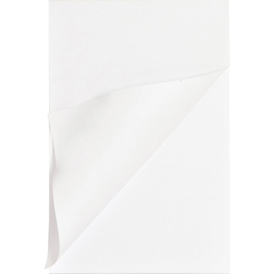 Business Source Plain Memo Pads - 100 Sheets - Plain - Glue - 16 lb Basis Weight - 5" x 8" Sheet Size - White Paper - 1 Dozen