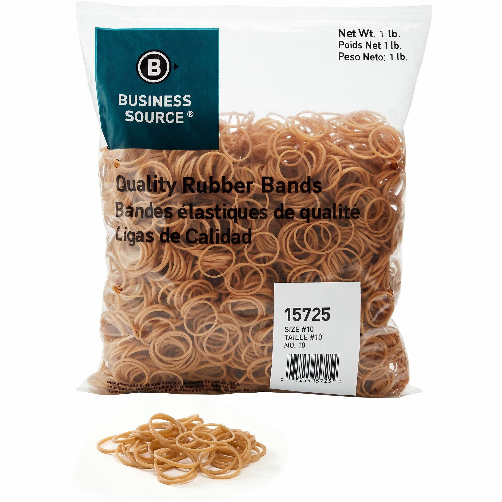 Business Source Quality Rubber Bands - Size: #10 - 1.3" Length x 0.1" Width - Sustainable - Rubber - Crepe - 3700 / Pack
