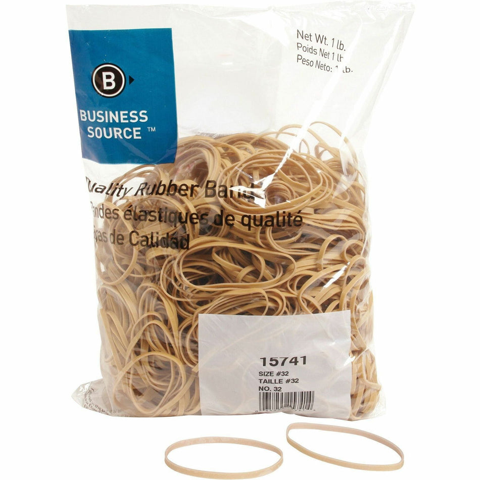 Business Source Quality Rubber Bands - Size: #32 - 3" Length x 0.1" Width - Sustainable - Rubber - Crepe - 700 / Pack