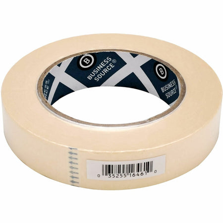 Business Source Utility-purpose Masking Tape - 60 yd Length x 1" Width - 3" Core - Tan - Crepe Paper Backing - For Bundling, Holding, Sealing, Masking - 1 Roll